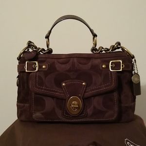 Vintage Coach suede handbag